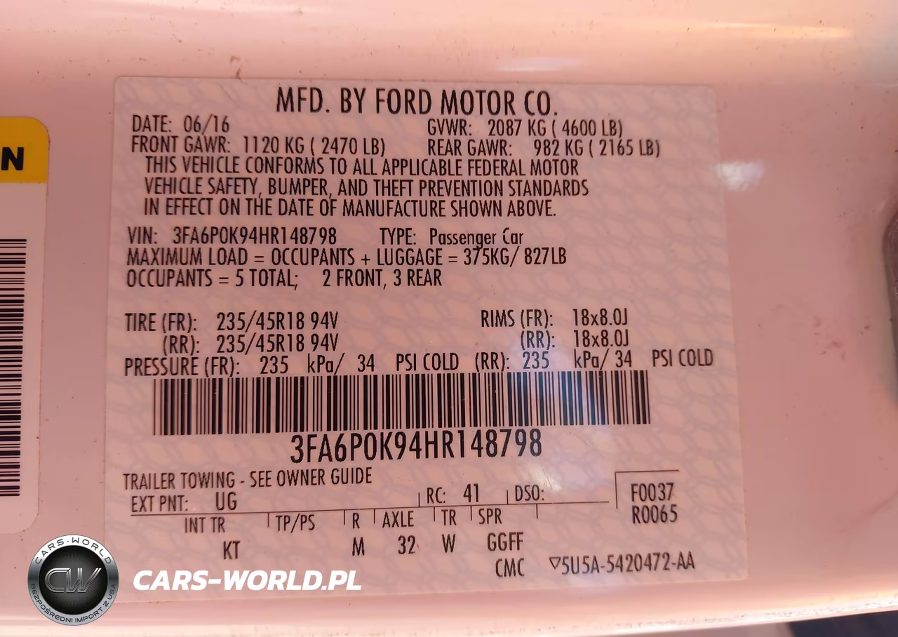 2017 Ford Fusion Titanium VIN:3FA6P0K94HR148798 - 9