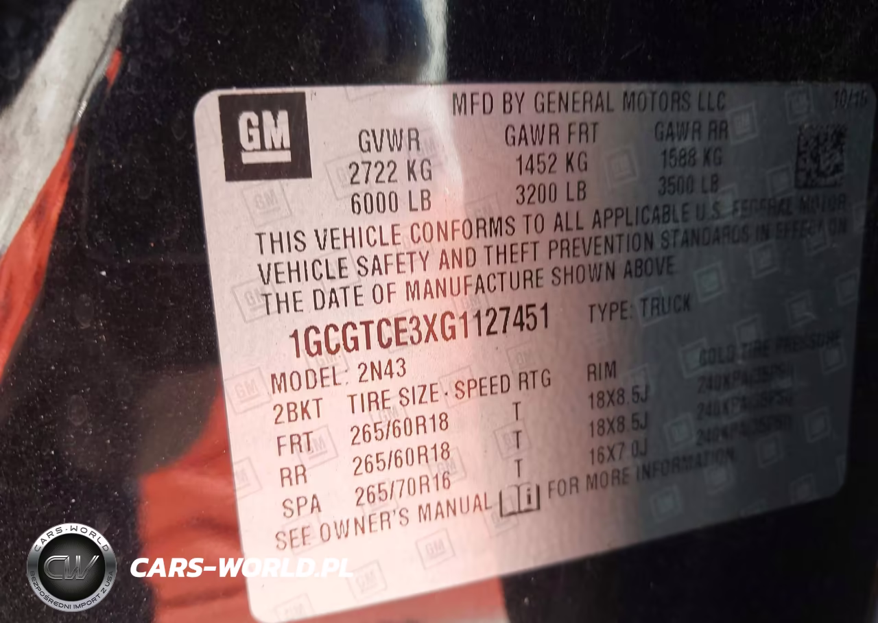 2016 Chevrolet Colorado Lt VIN:1GCGTCE3XG1127451 - 9