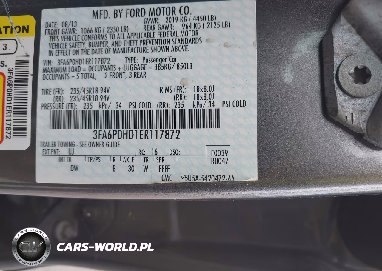 2014 Ford Fusion Se VIN:3FA6P0HD1ER117872 - 9