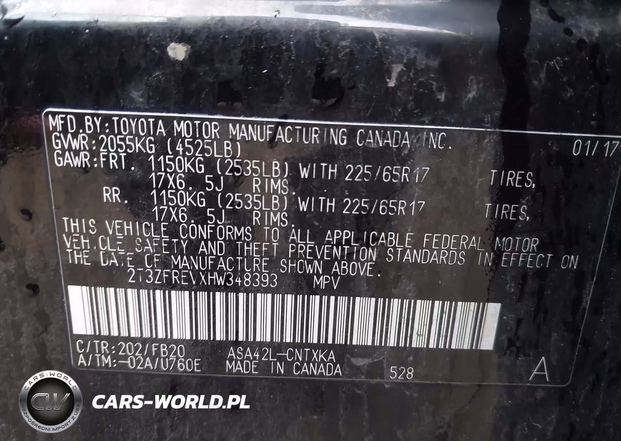 2017 Toyota Rav4 Le VIN:2T3ZFREVXHW348393 - 9