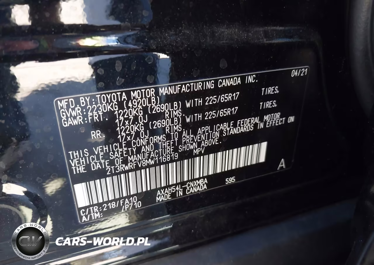 2021 Toyota Rav4 Hybrid Xle VIN:2T3RWRFV8MW116819 - 9