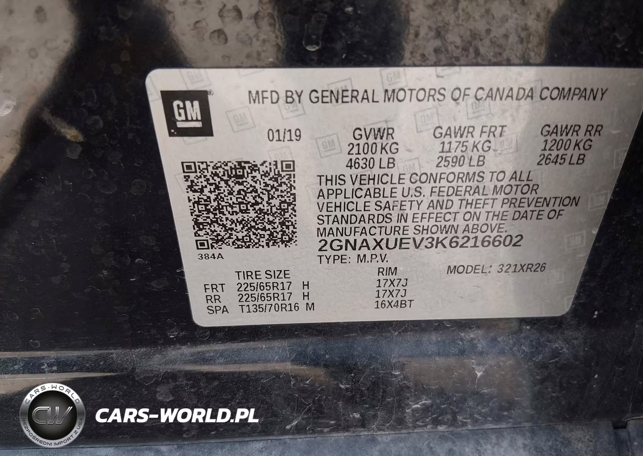 2019 Chevrolet Equinox Lt VIN:2GNAXUEV3K6216602 - 9