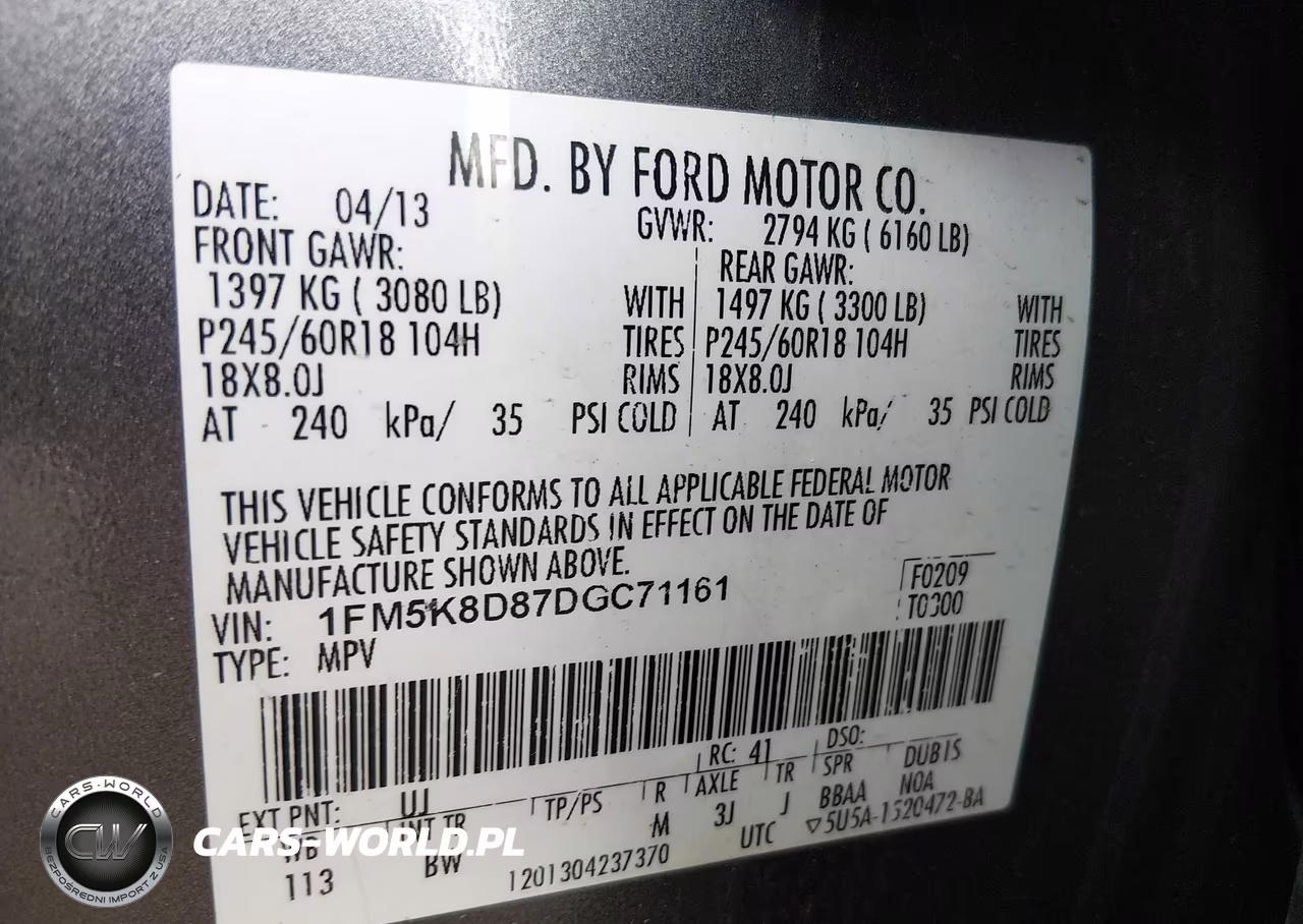 2013 Ford Explorer Xlt VIN:1FM5K8D87DGC71161 - 9