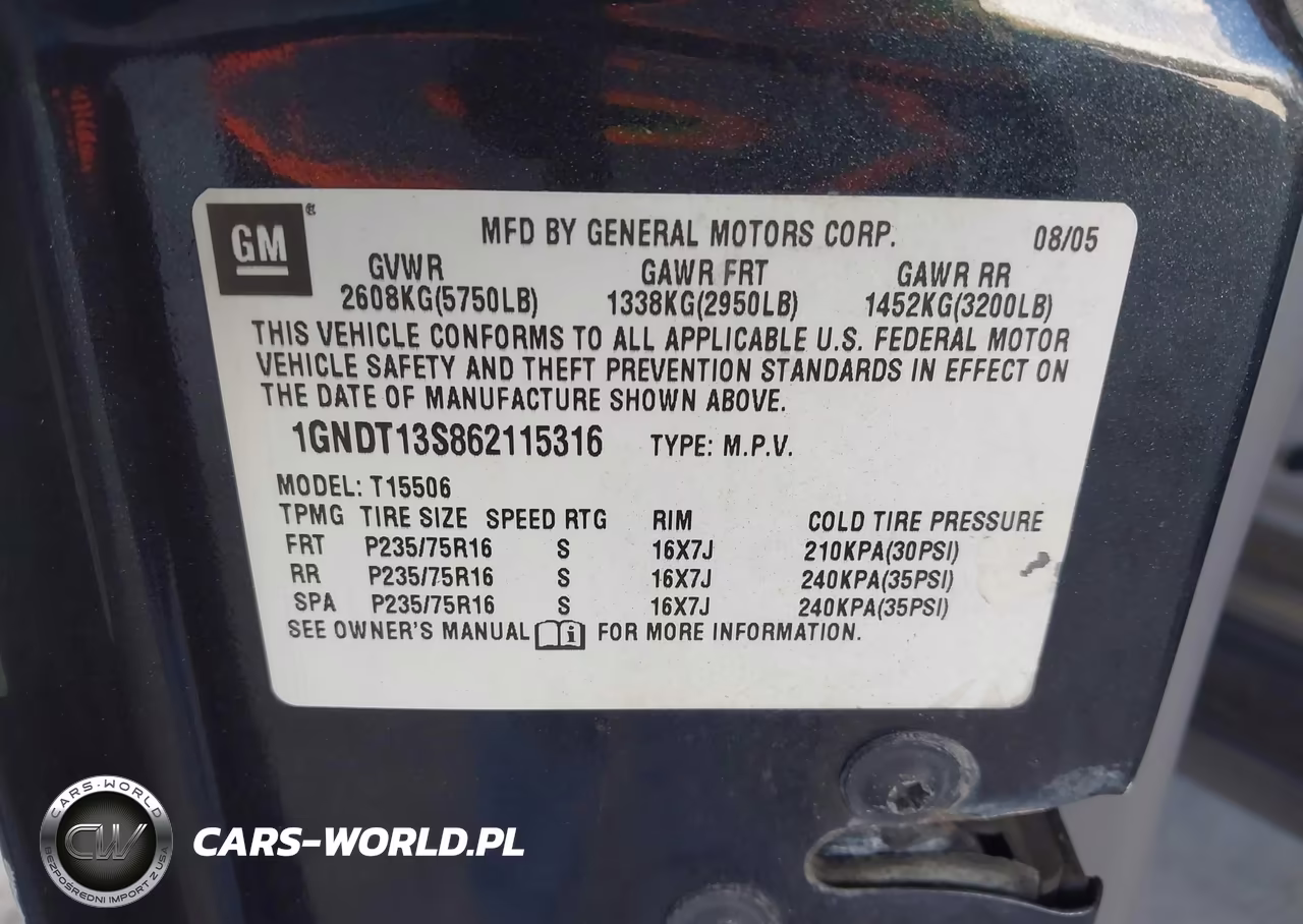 2006 Chevrolet Trailblazer Ls VIN:1GNDT13S862115316 - 9