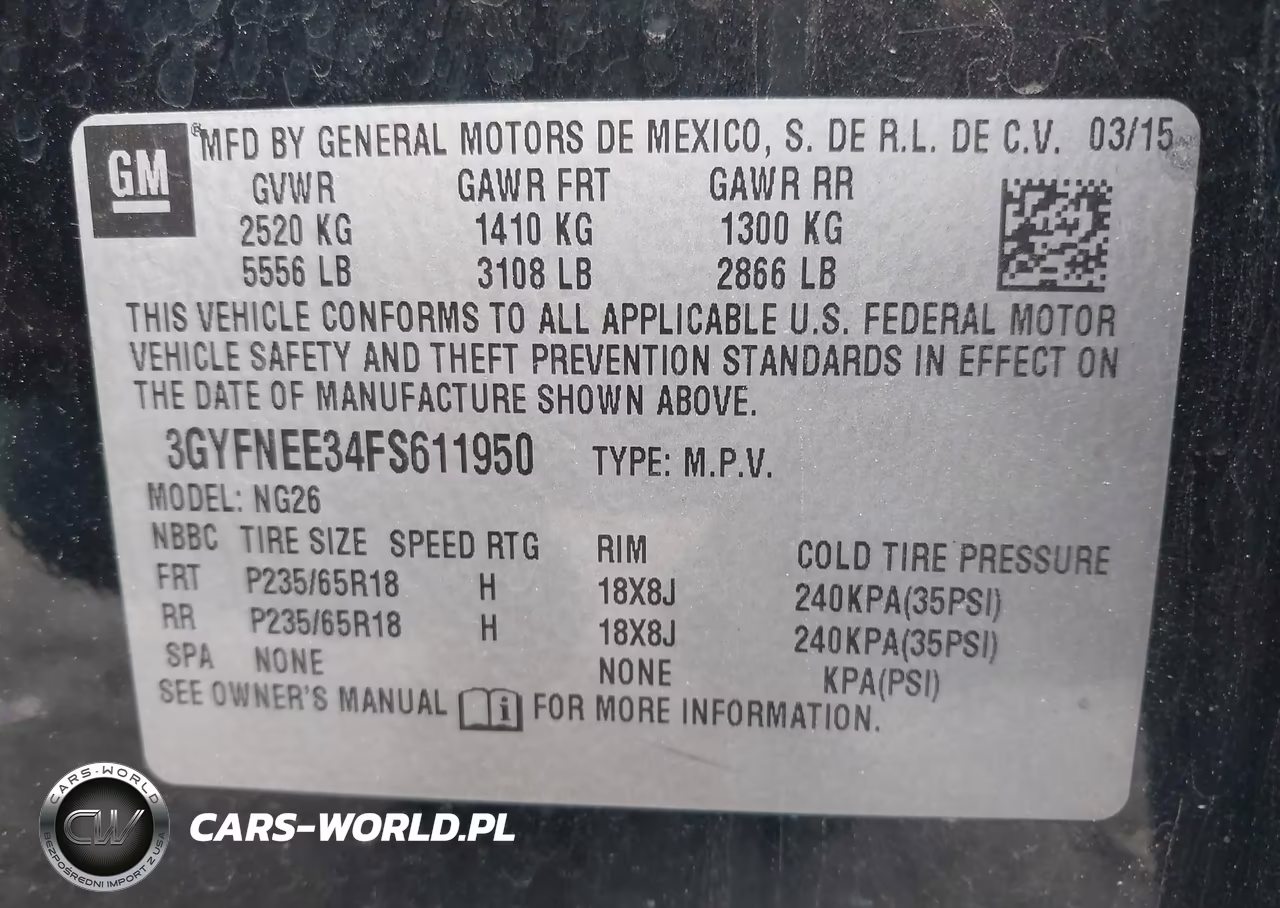 2015 Cadillac Srx Luxury Collection VIN:3GYFNEE34FS611950 - 9