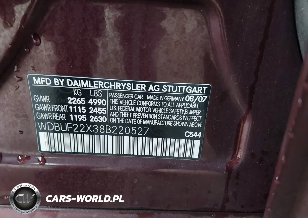 2008 Mercedes-Benz E 320 Bluetec VIN:WDBUF22X38B220527 - 9