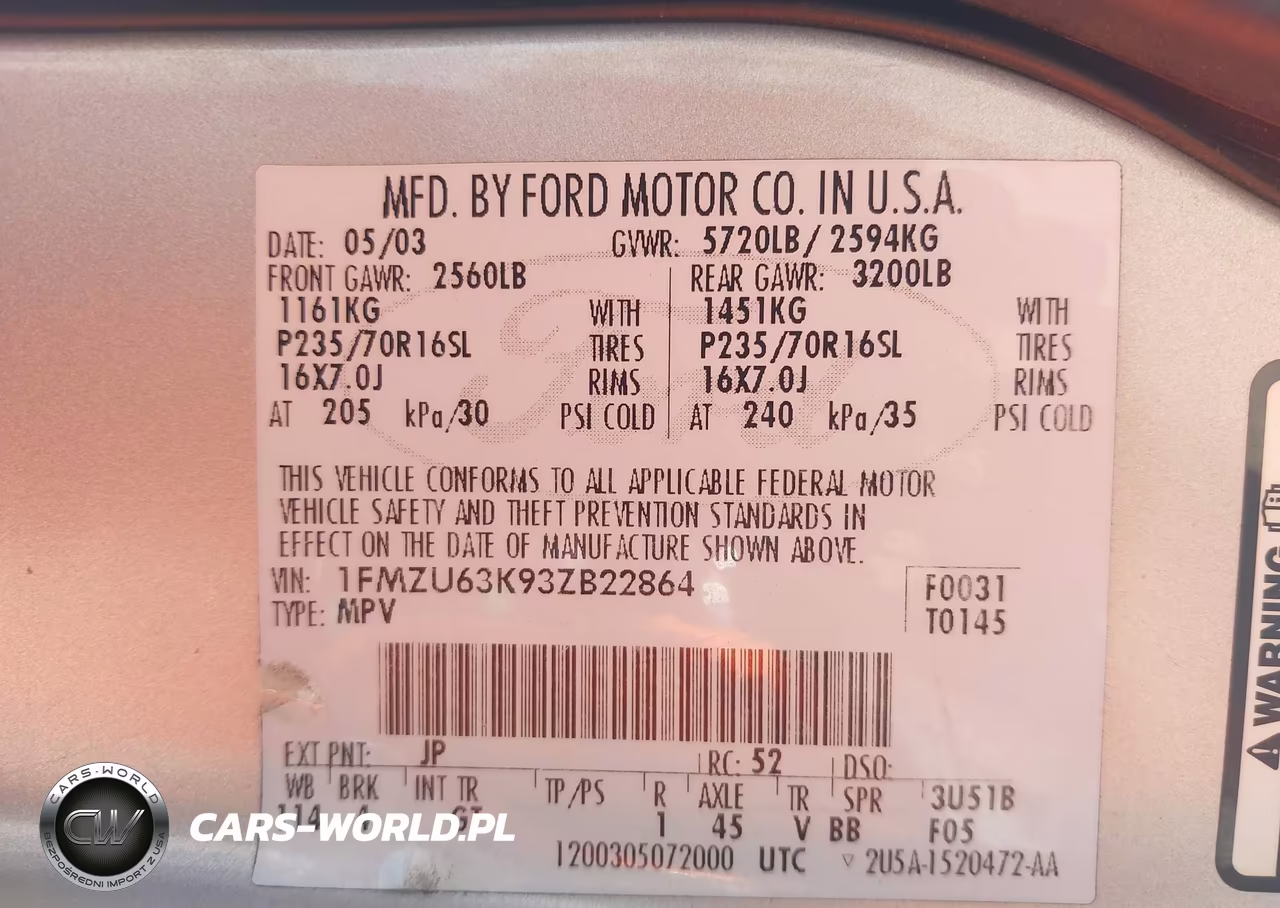 2003 Ford Explorer Nbx-Xlt VIN:1FMZU63K93ZB22864 - 9