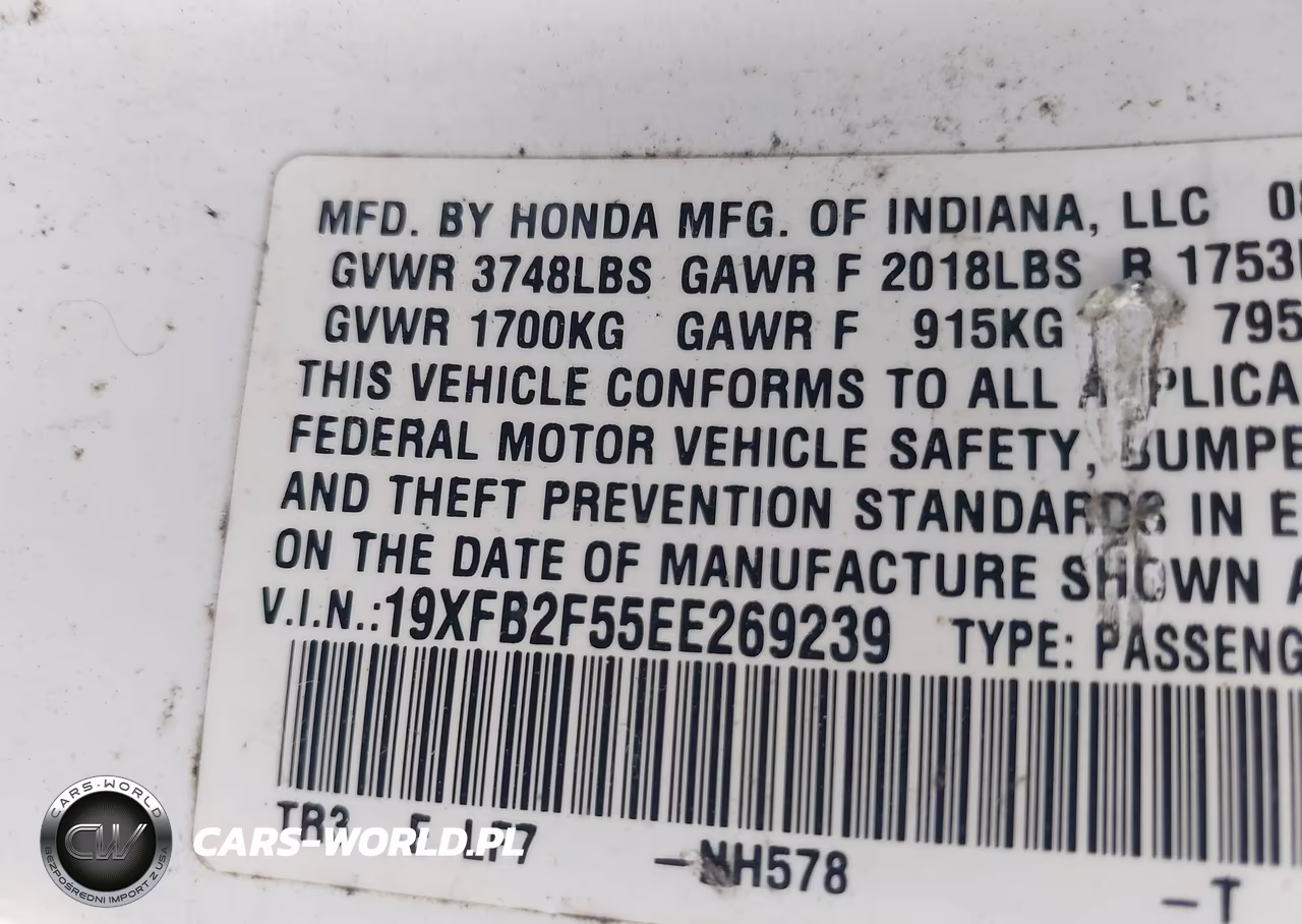 2014 Honda Civic Lx VIN:19XFB2F55EE269239 - 9