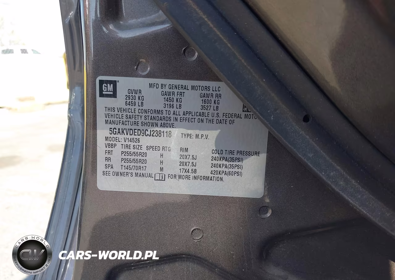 2012 Buick Enclave Premium VIN:5GAKVDED9CJ238118 - 9