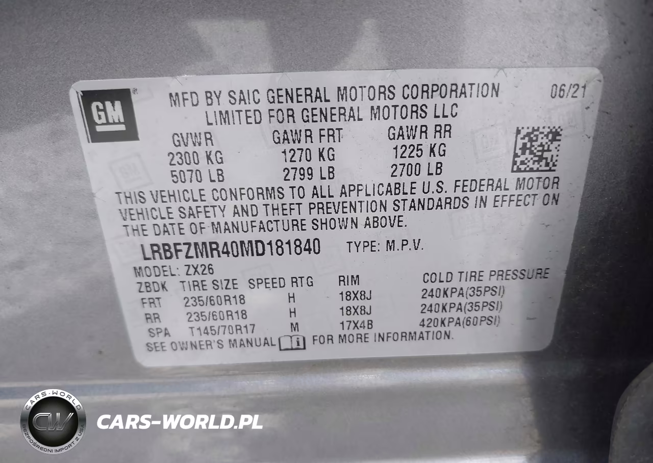 2021 Buick Envision Preferred VIN:LRBFZMR40MD181840 - 9