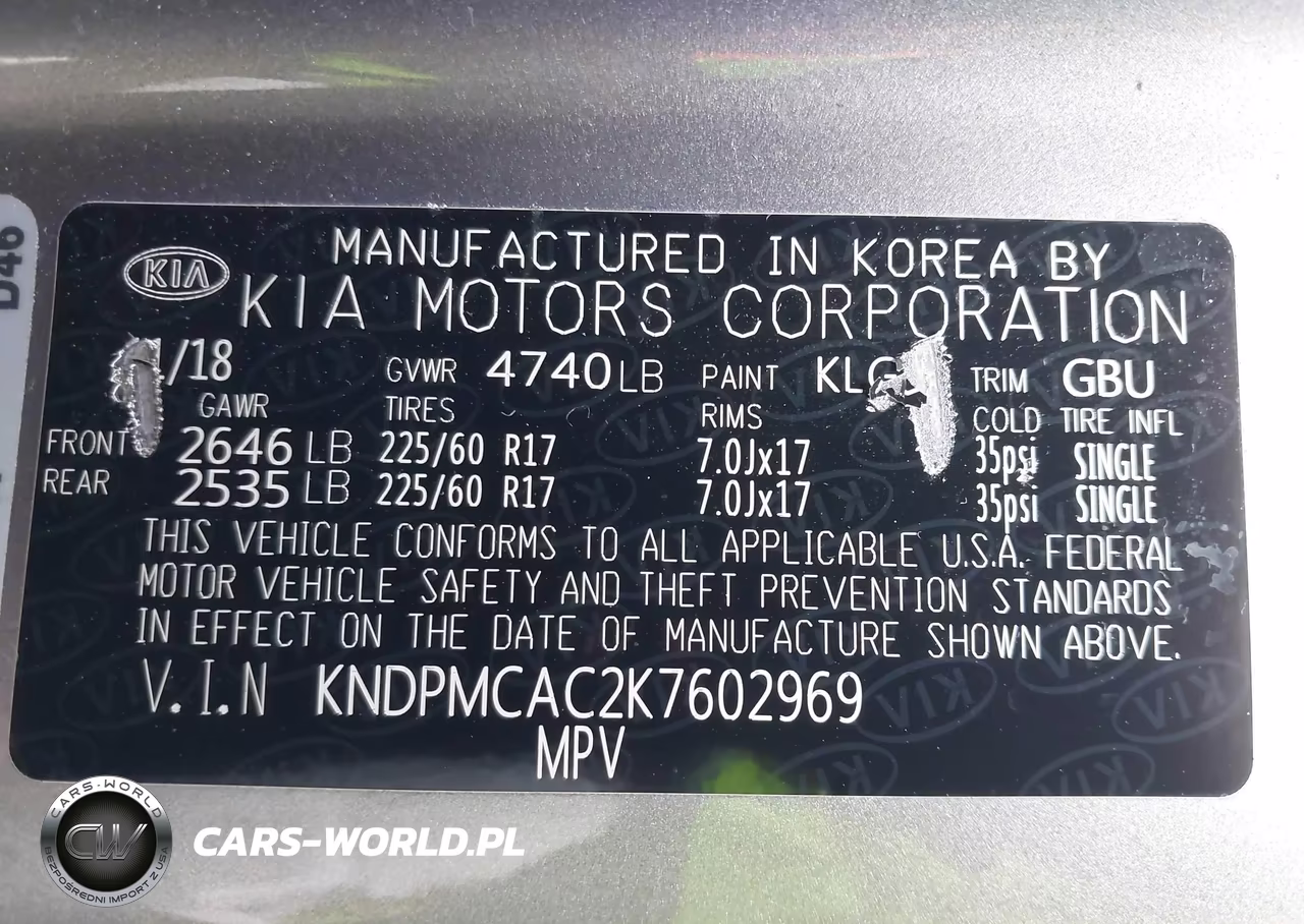 2019 Kia Sportage Lx VIN:KNDPMCAC2K7602969 - 9