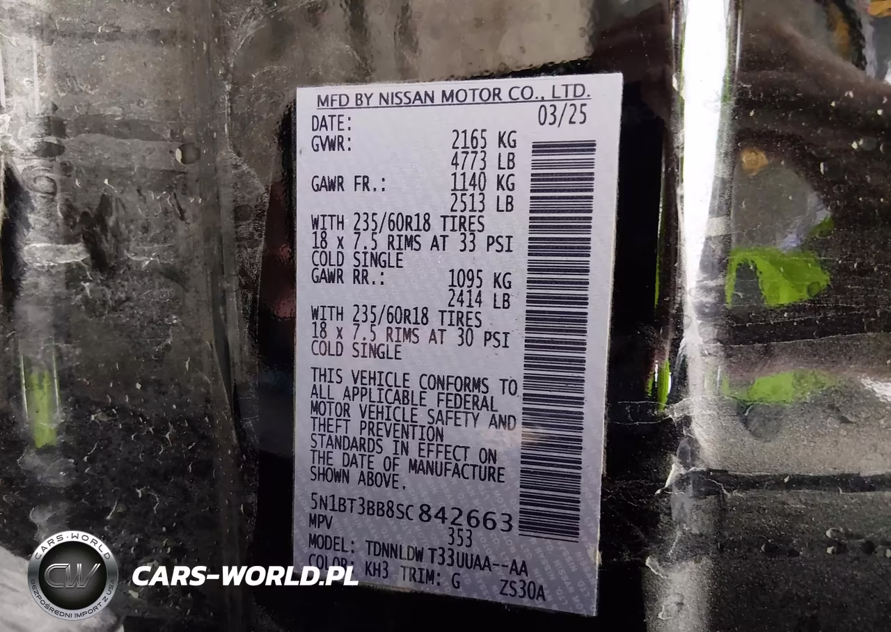 2025 Nissan Rogue Sv Intelligent Awd VIN:5N1BT3BB8SC842663 - 9