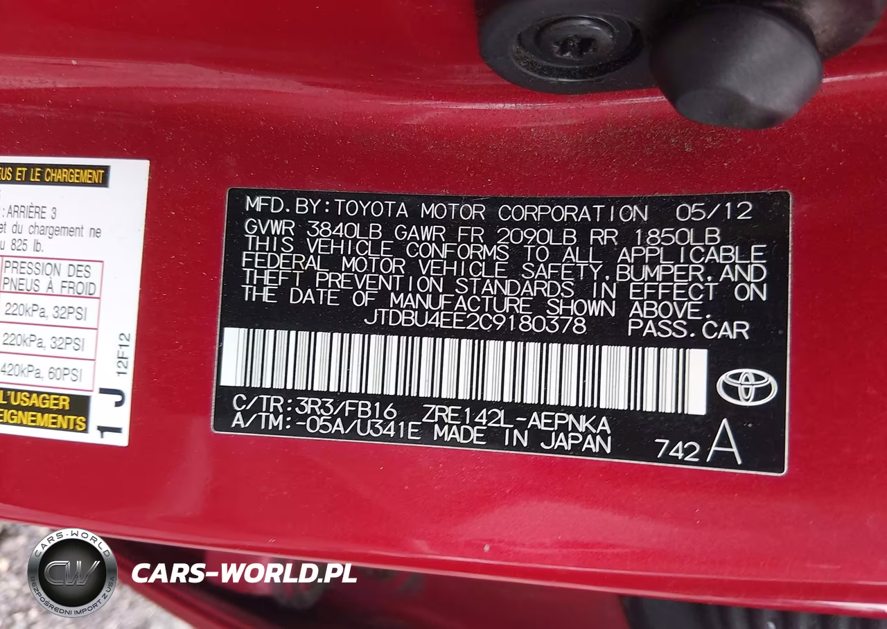 2012 Toyota Corolla Le VIN:JTDBU4EE2C9180378 - 9