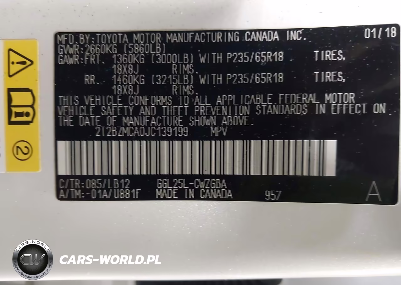 2018 Lexus Rx 350 VIN:2T2BZMCA0JC139199 - 9