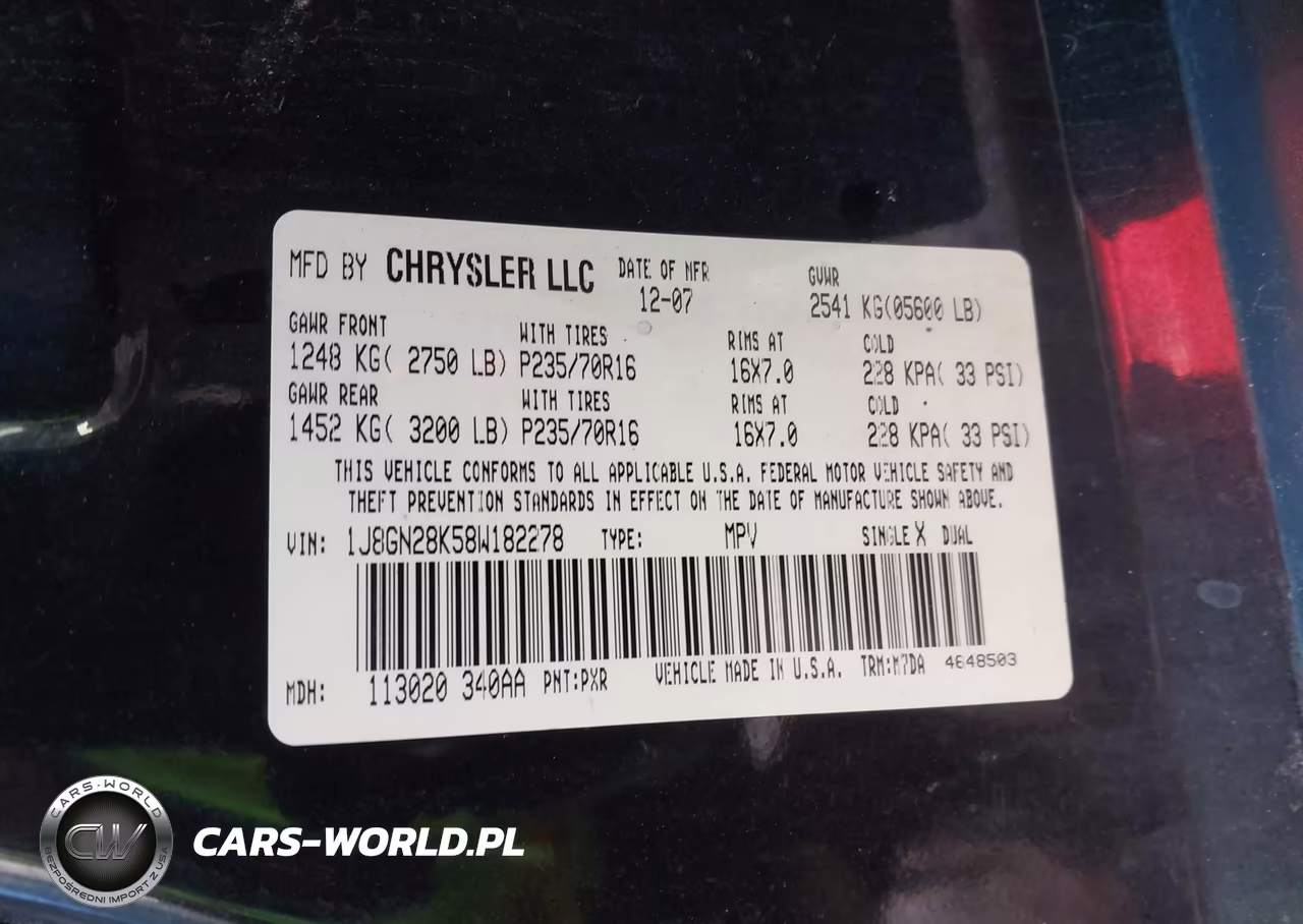 2008 Jeep Liberty Sport VIN:1J8GN28K58W182278 - 9