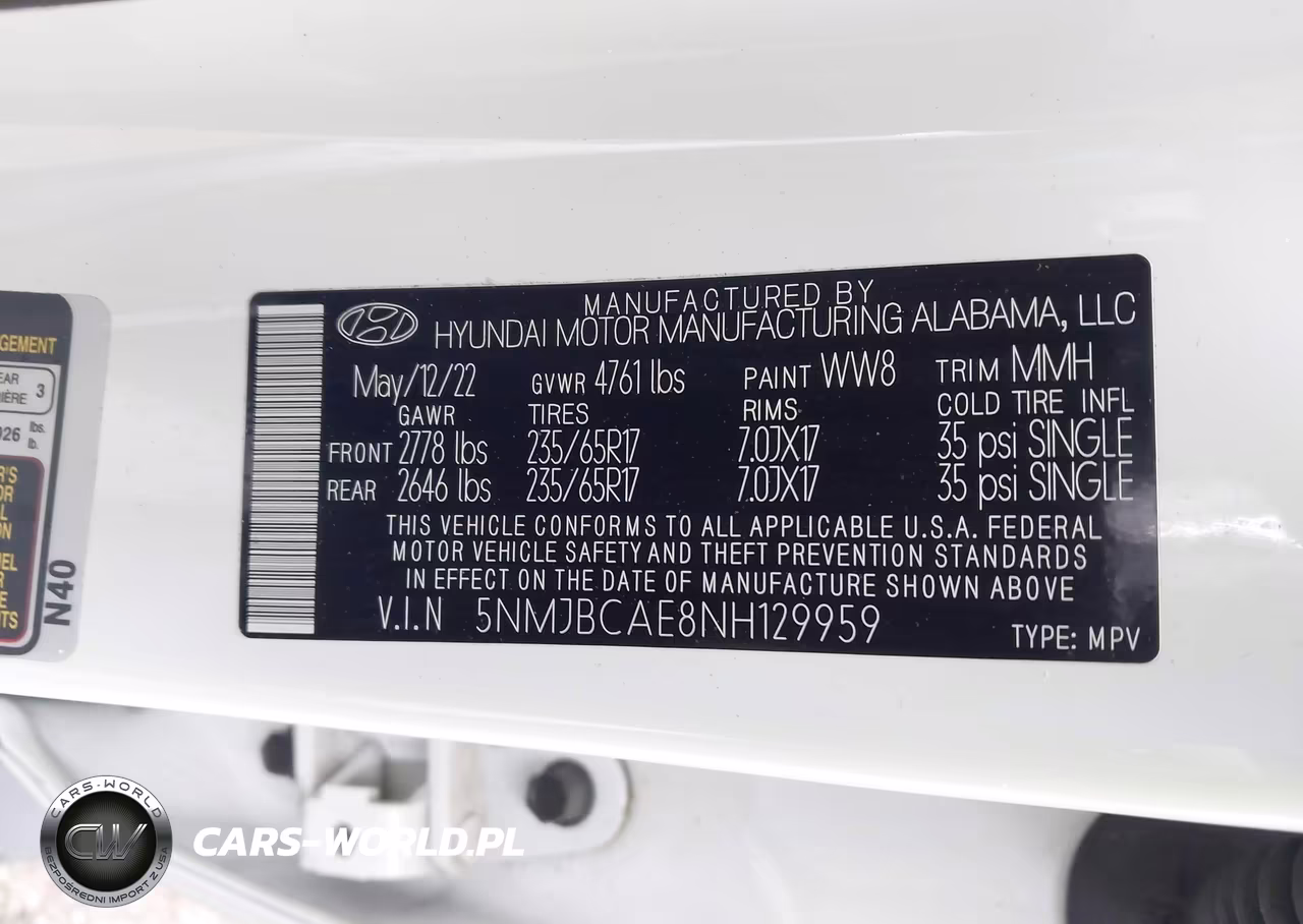 2022 Hyundai Tucson Sel VIN:5NMJBCAE8NH129959 - 9