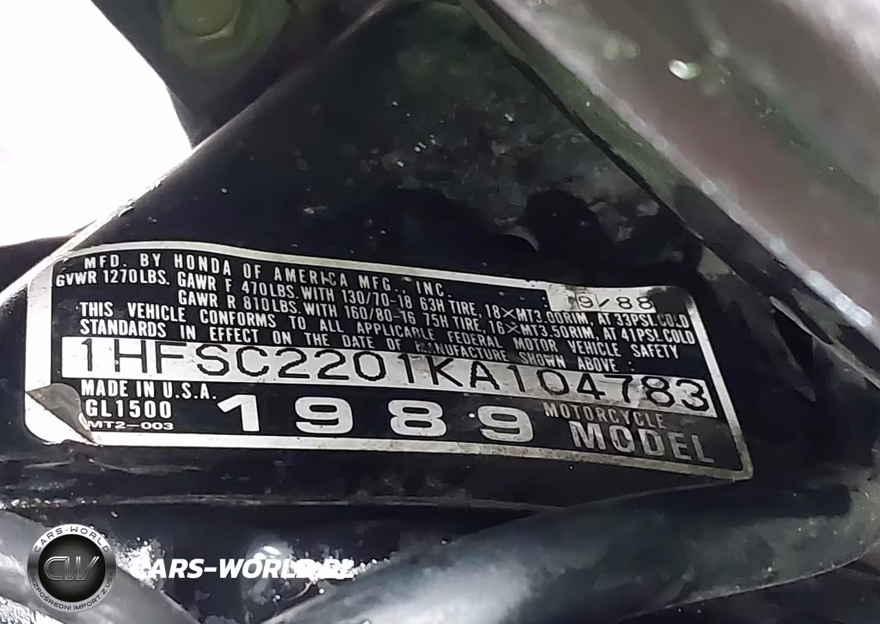 1989 Honda Gl1500 VIN:1HFSC2201KA104783 - 10