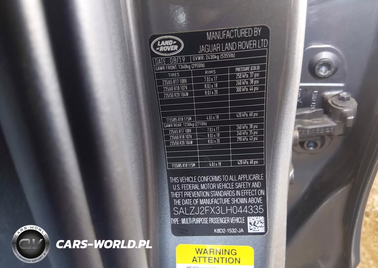 2020 Land Rover Range Rover Evoque S VIN:SALZJ2FX3LH044335 - 9