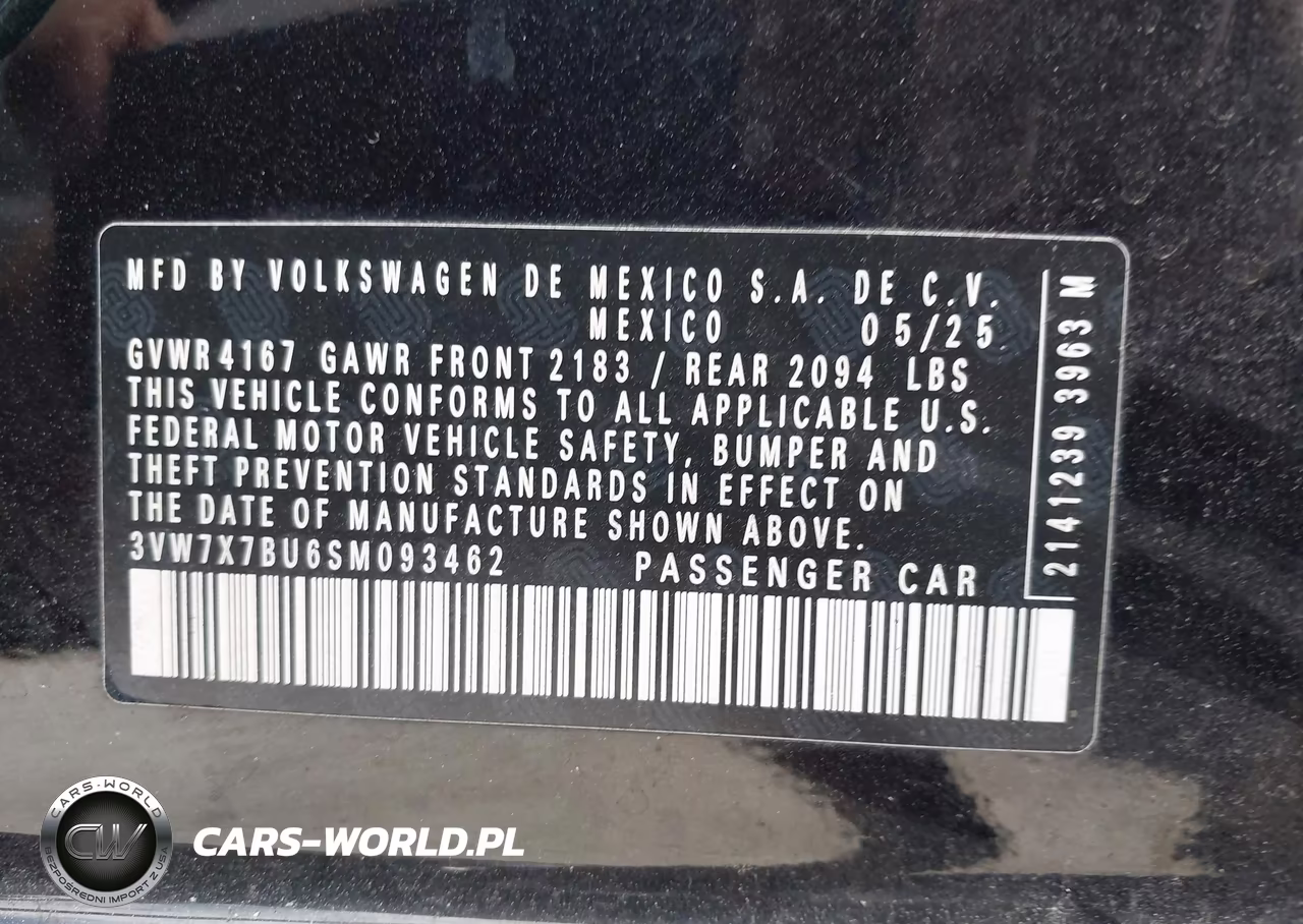 2025 Volkswagen Jetta 1.5T Se VIN:3VW7X7BU6SM093462 - 9