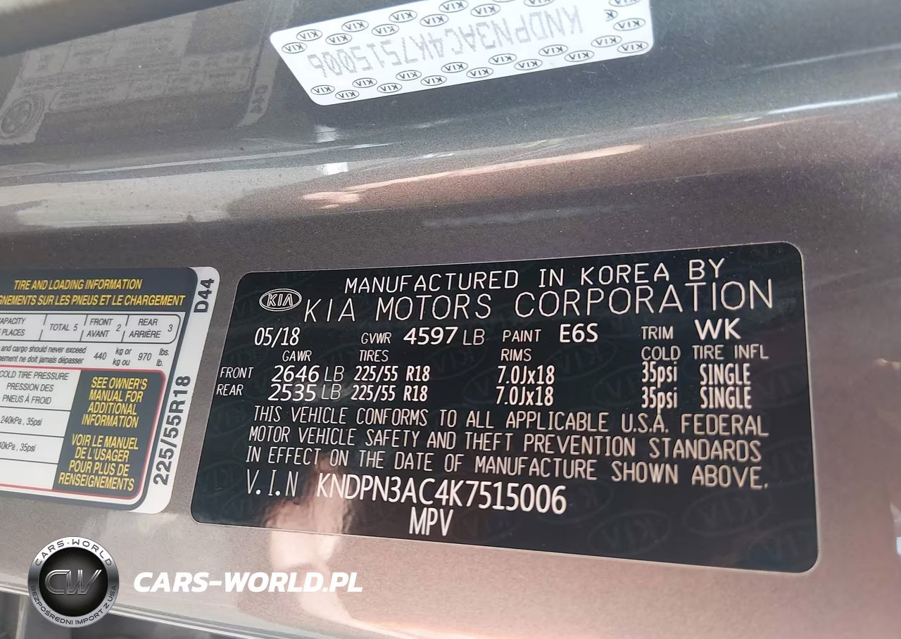 2019 Kia Sportage Ex VIN:KNDPN3AC4K7515006 - 9