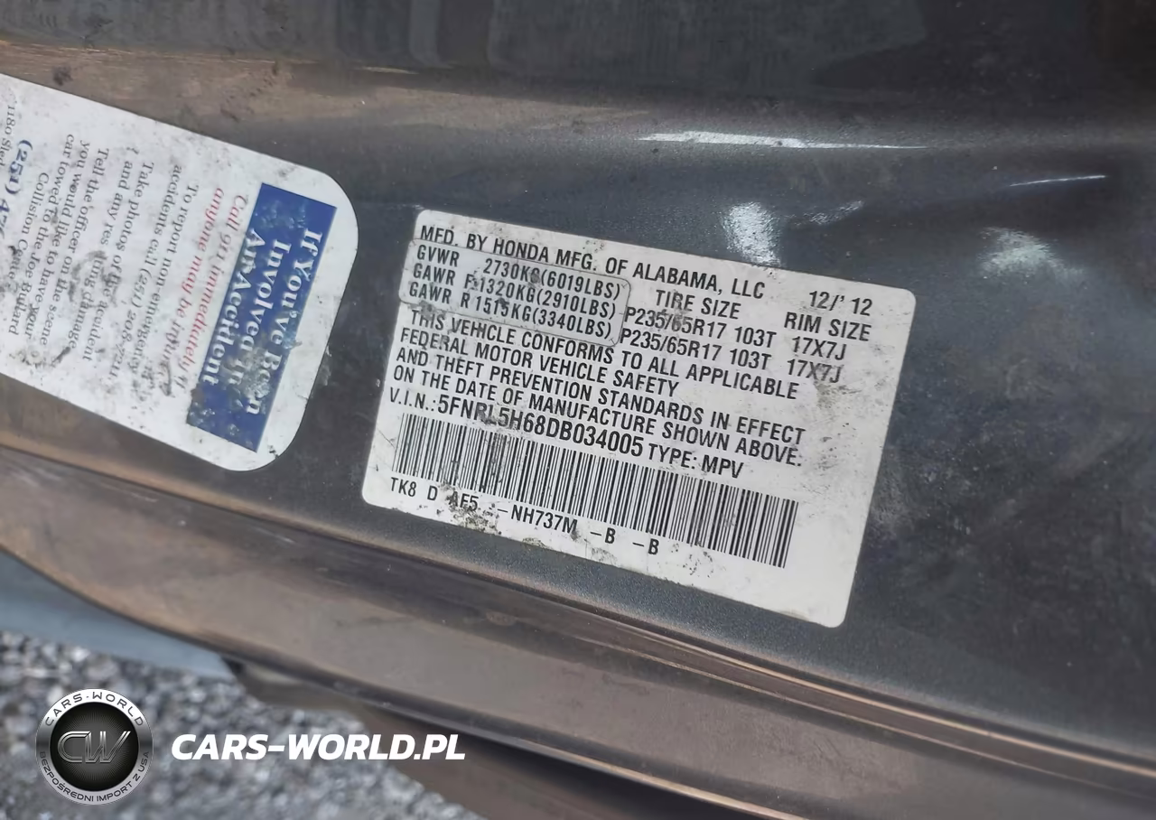 2013 Honda Odyssey Ex-L VIN:5FNRL5H68DB034005 - 9