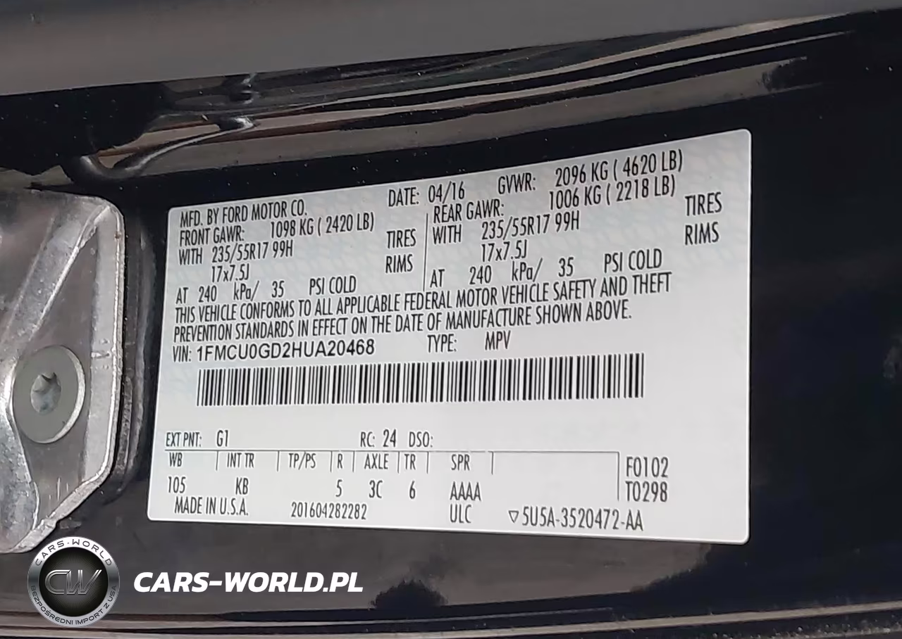 2017 Ford Escape Se VIN:1FMCU0GD2HUA20468 - 9