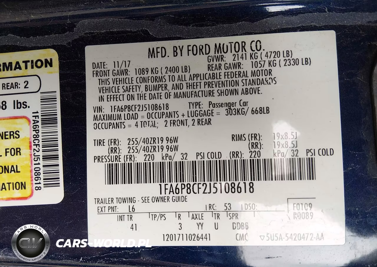 2018 Ford Mustang Gt Premium VIN:1FA6P8CF2J5108618 - 9