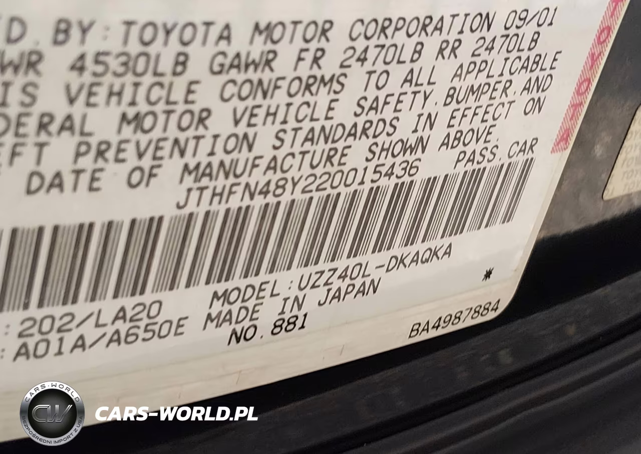LEXUS SC 430 VIN:JTHFN48Y220015436 - 9