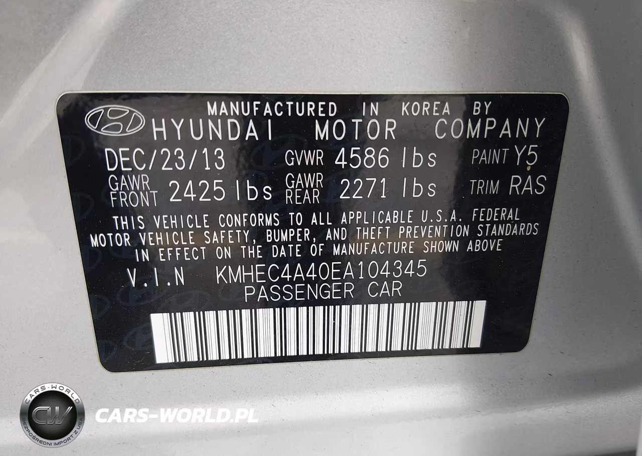 2014 Hyundai Sonata Hybrid Limited VIN:KMHEC4A40EA104345 - 9