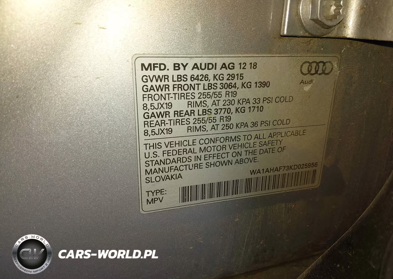 2019 Audi Q7 45 Premium-45 Se Premium VIN:WA1AHAF73KD025956 - 9