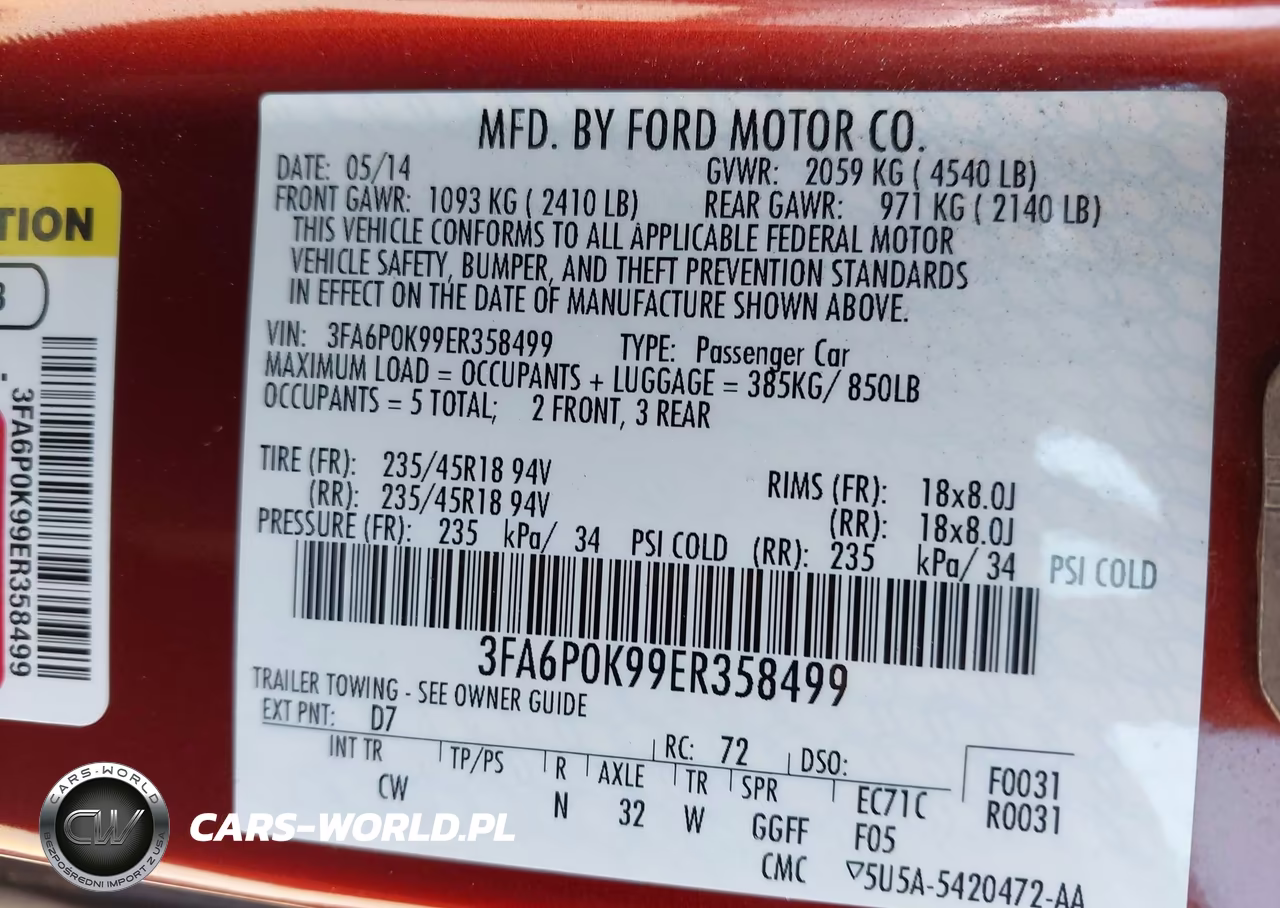 2014 Ford Fusion Titanium VIN:3FA6P0K99ER358499 - 9