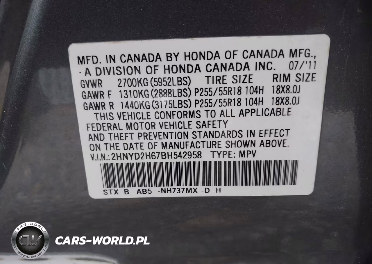 2011 Acura Mdx Technology Package VIN:2HNYD2H67BH542958 - 9