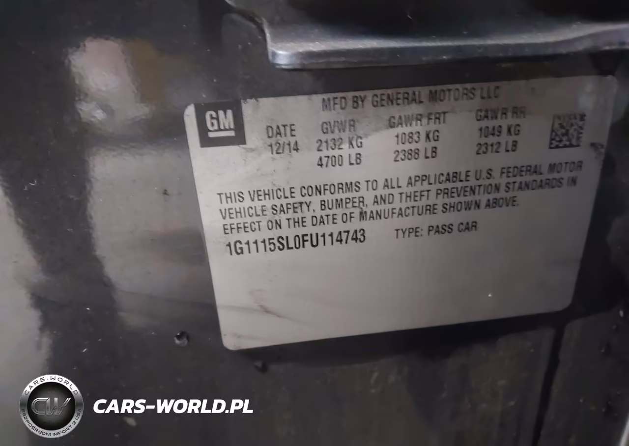 2015 Chevrolet Impala 1Lt VIN:1G1115SL0FU114743 - 9