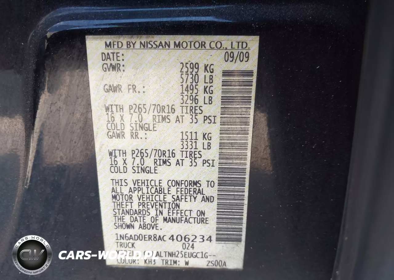 2010 Nissan Frontier Se VIN:1N6AD0ER8AC406234 - 9