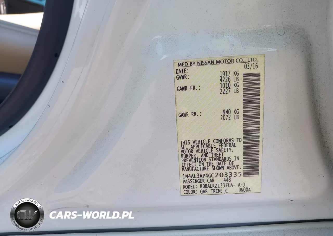 2016 Nissan Altima 2.5 Sl VIN:1N4AL3AP4GC203335 - 9