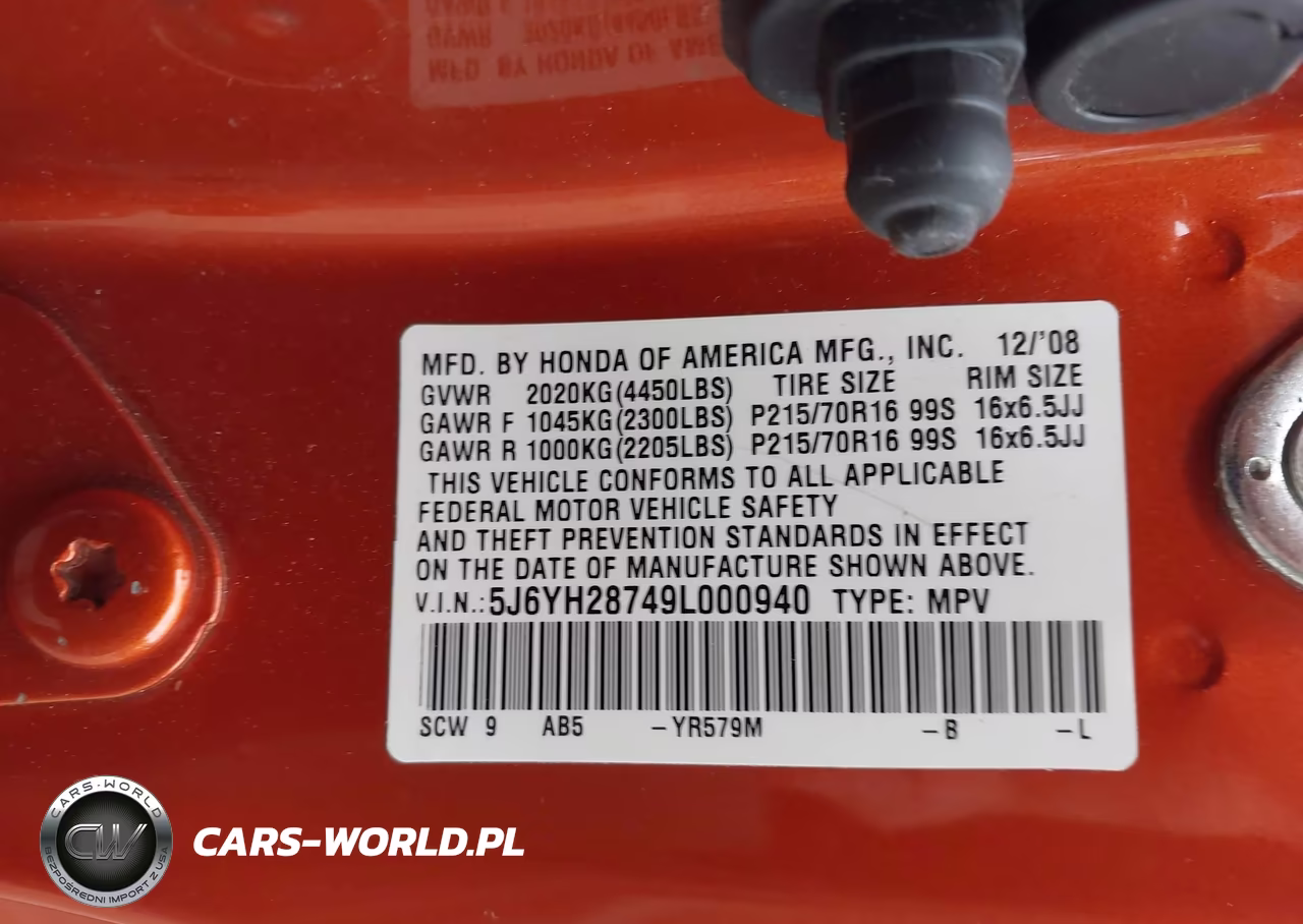 2009 Honda Element Ex VIN:5J6YH28749L000940 - 9