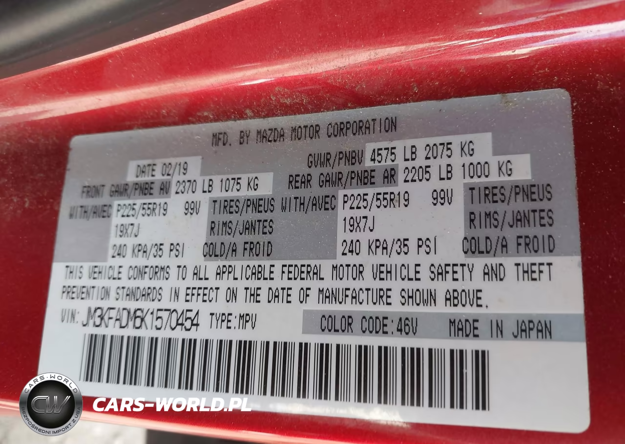 2019 Mazda Cx-5 Grand Touring VIN:JM3KFADM6K1570454 - 9