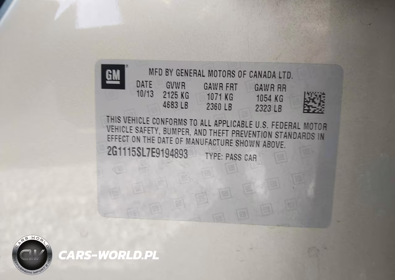 2014 Chevrolet Impala 1Lt VIN:2G1115SL7E9194893 - 9