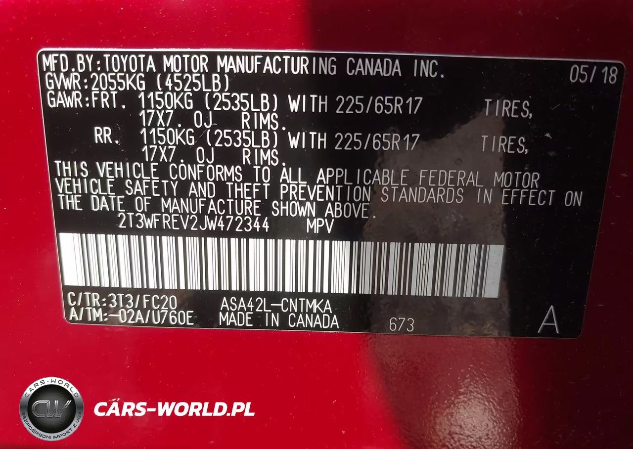2018 Toyota Rav4 Xle VIN:2T3WFREV2JW472344 - 9