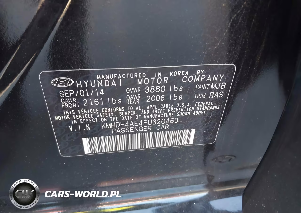 2015 Hyundai Elantra Se VIN:KMHDH4AE4FU320463 - 9