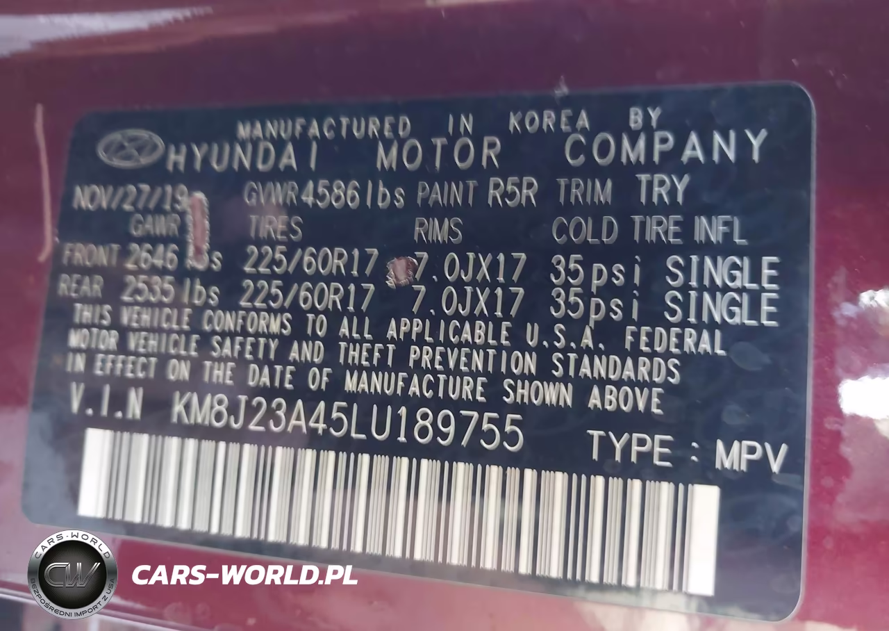 2020 Hyundai Tucson Se VIN:KM8J23A45LU189755 - 9