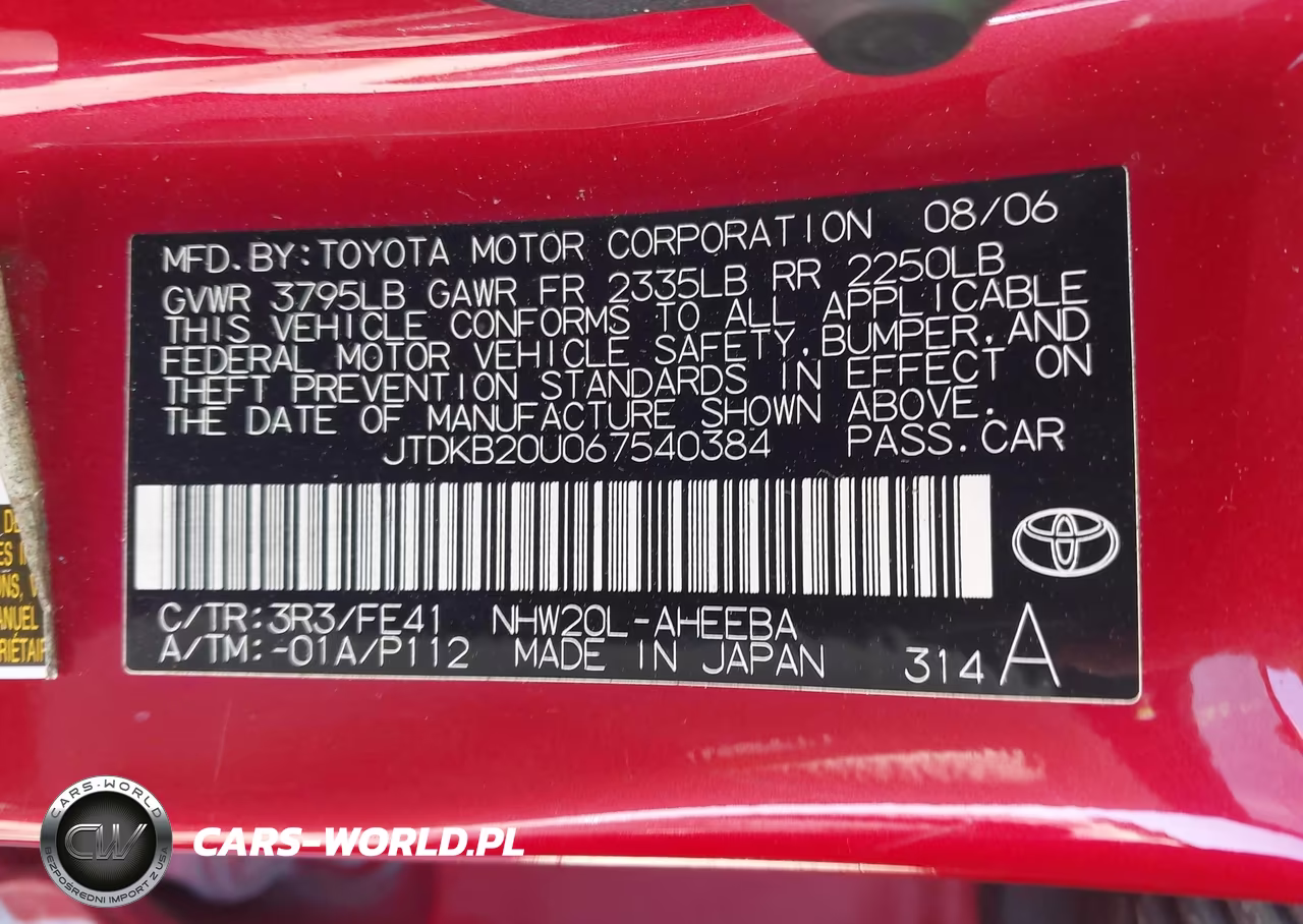 2006 Toyota Prius VIN:JTDKB20U067540384 - 9