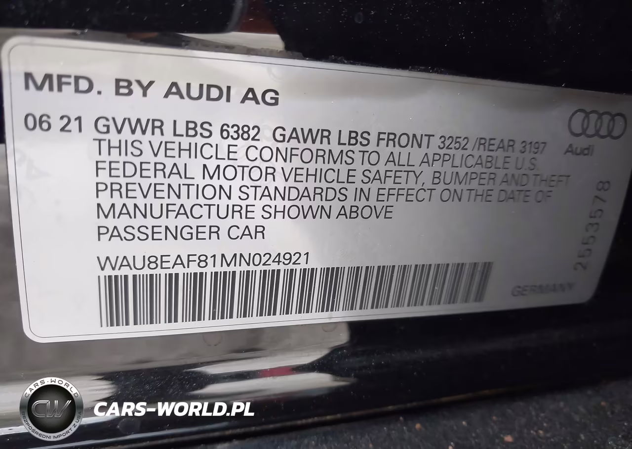2021 Audi A8 L 60 Tfsi Quattro Tiptronic VIN:WAU8EAF81MN024921 - 9