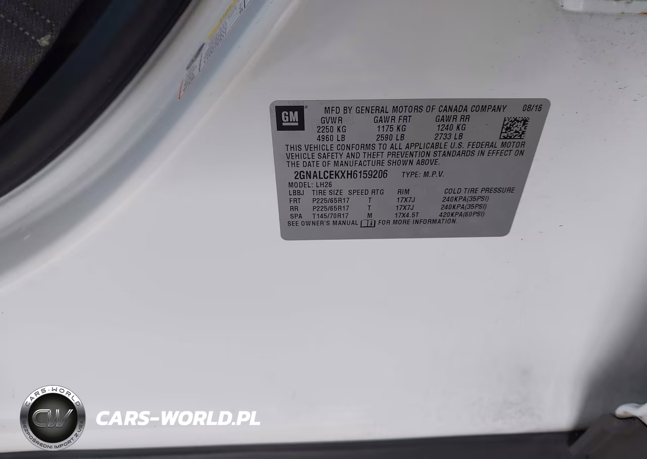 2017 Chevrolet Equinox Lt VIN:2GNALCEKXH6159206 - 9