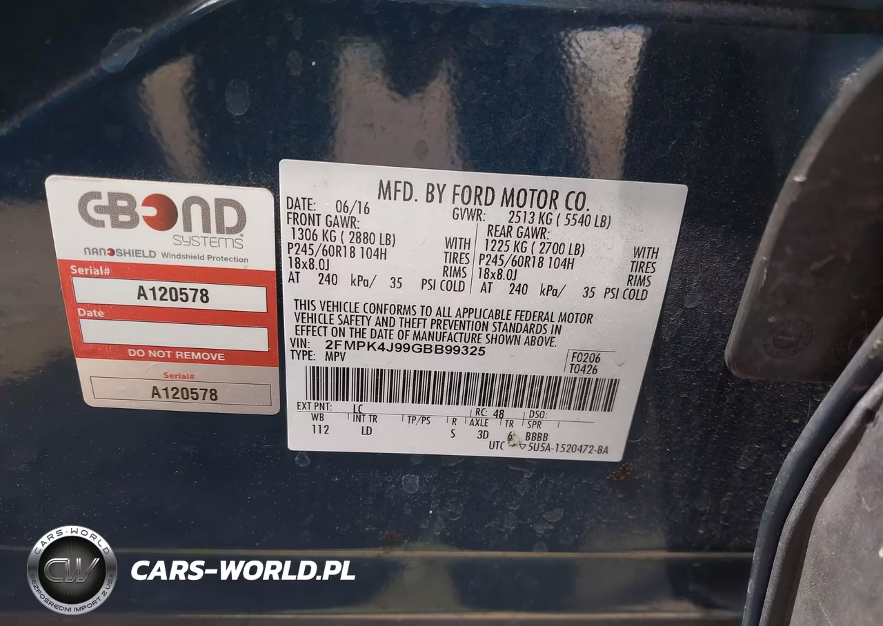 2016 Ford Edge Sel VIN:2FMPK4J99GBB99325 - 9