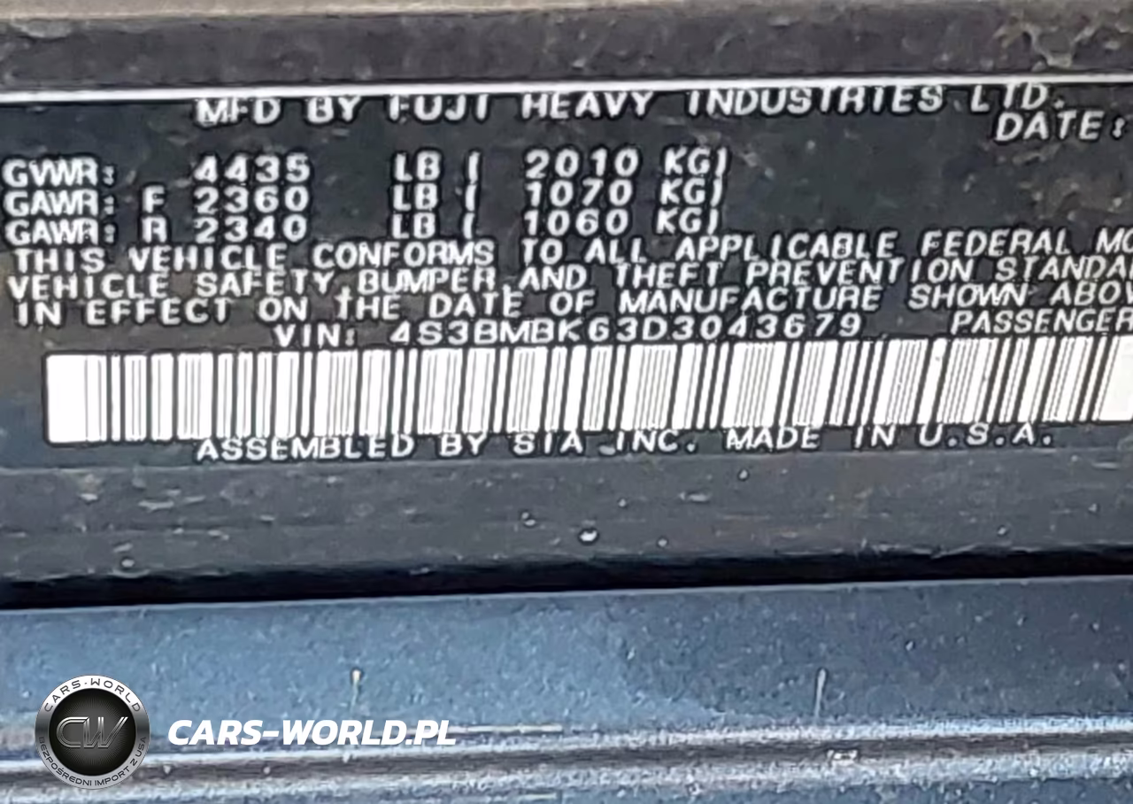2013 Subaru Legacy 2.5I Limited VIN:4S3BMBK63D3043679 - 9