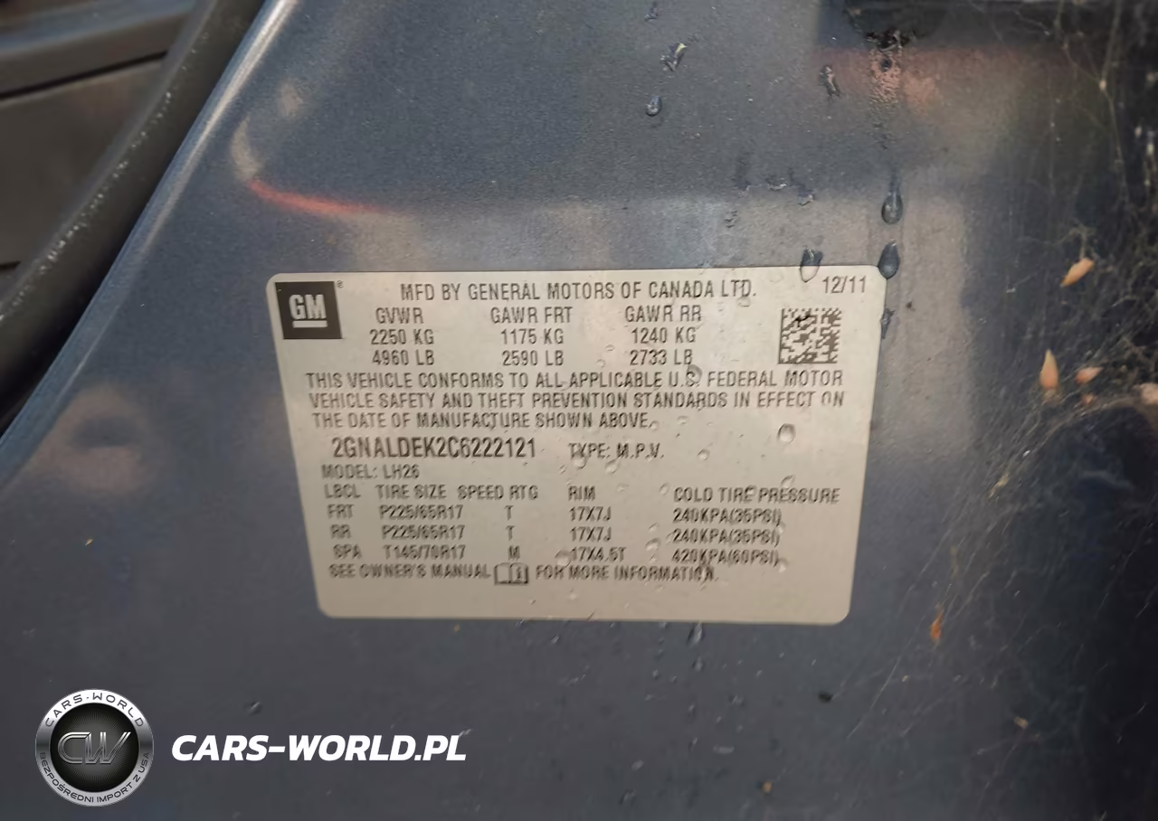 2012 Chevrolet Equinox 1Lt VIN:2GNALDEK2C6222121 - 9