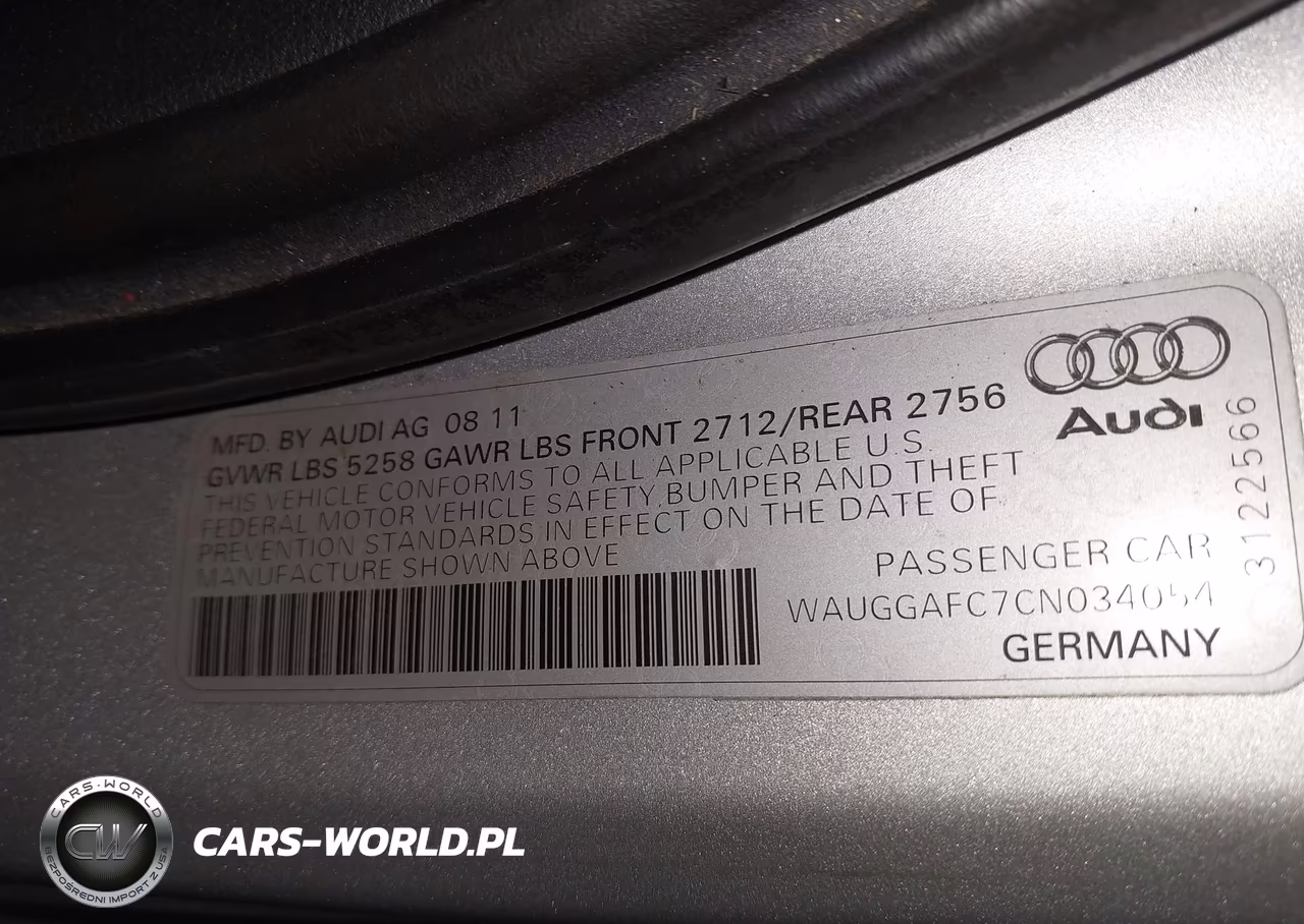 2012 Audi A6 3.0 Premium VIN:WAUGGAFC7CN034054 - 9