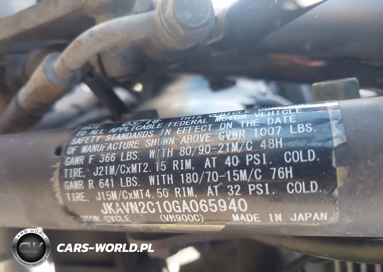 2016 Kawasaki Vn900 C VIN:JKAVN2C10GA065940 - 10