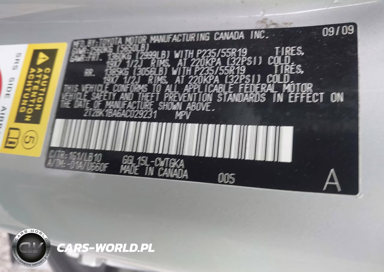 2010 Lexus Rx 350 VIN:2T2BK1BA6AC029231 - 9